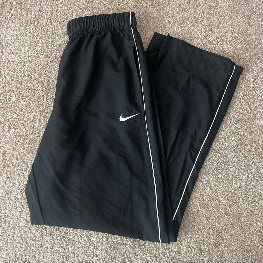Nike Men’s Black Jogger Pants with White Trim